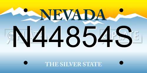 N44854S Nevada License Plate