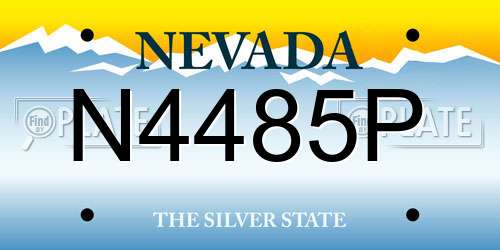 N4485P Nevada License Plate