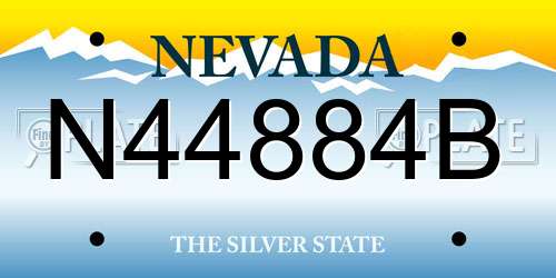 N44884B Nevada License Plate