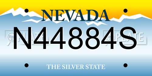N44884S Nevada License Plate