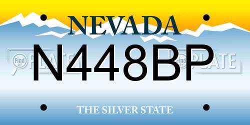 N448BP Nevada License Plate