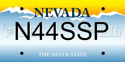 N44SSP Nevada License Plate