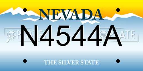 N4544A Nevada License Plate