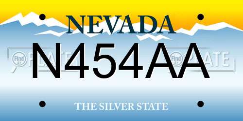 N454AA Nevada License Plate
