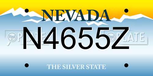 N4655Z Nevada License Plate