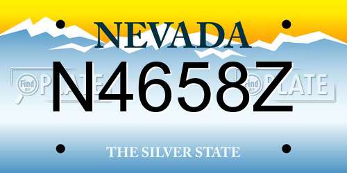 N4658Z Nevada License Plate