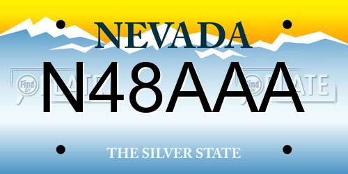 N48AAA Nevada License Plate