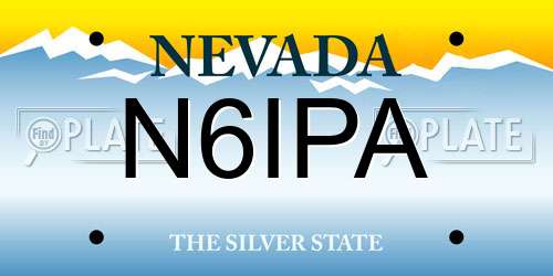 N6IPA Nevada License Plate
