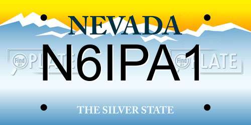 N6IPA1 Nevada License Plate