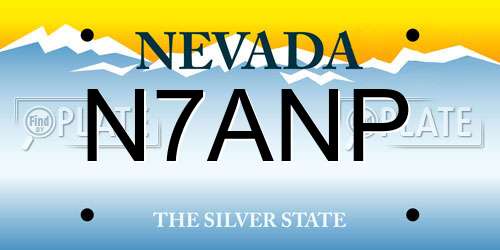 N7ANP Nevada License Plate