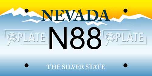 N88 Nevada License Plate