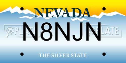 N8NJN Nevada License Plate