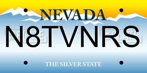 N8TVNRS Nevada License Plate