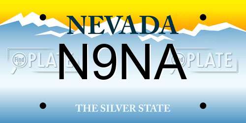 N9NA Nevada License Plate