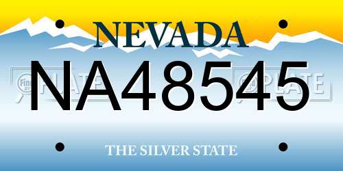 NA48545 Nevada License Plate