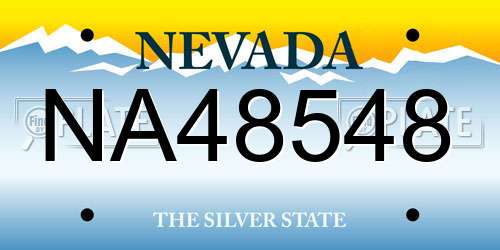 NA48548 Nevada License Plate