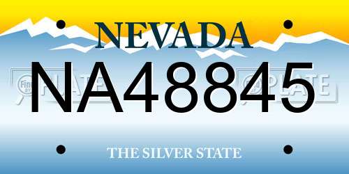 NA48845 Nevada License Plate