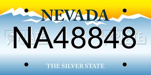 NA48848 Nevada License Plate
