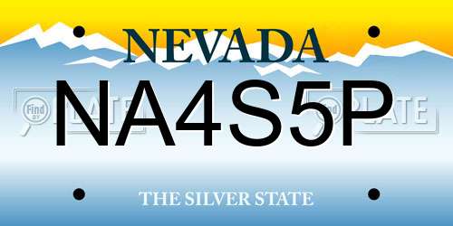 NA4S5P Nevada License Plate