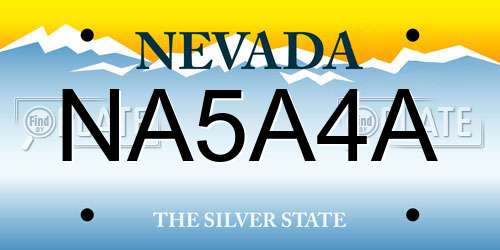 NA5A4A Nevada License Plate