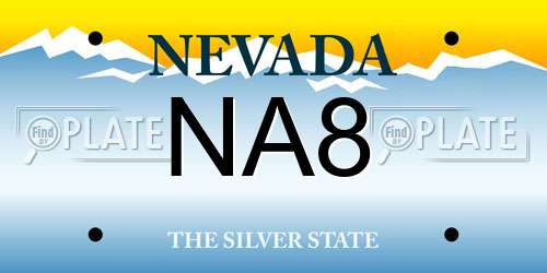 NA8 Nevada License Plate