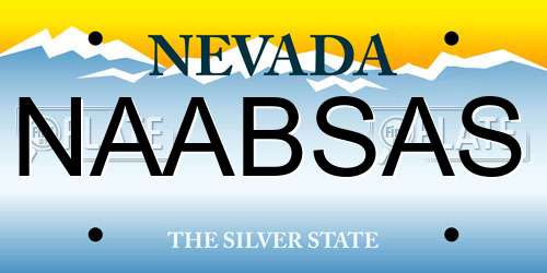 NAABSAS Nevada License Plate