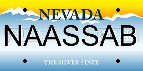 NAASSAB Nevada License Plate