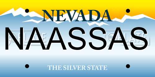 NAASSAS Nevada License Plate