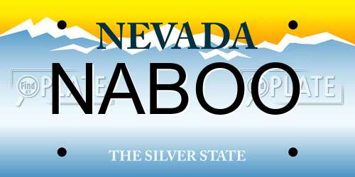 NABOO Nevada License Plate