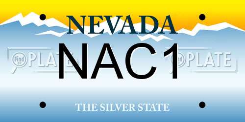 NAC1 Nevada License Plate