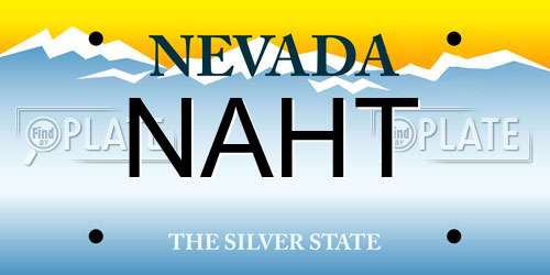 NAHT Nevada License Plate