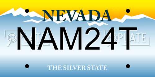 NAM24T Nevada License Plate