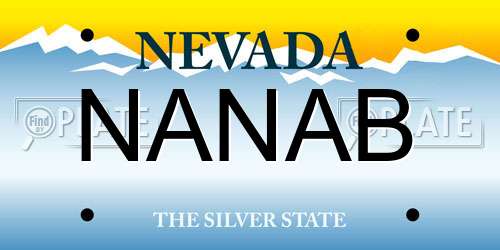NANAB Nevada License Plate