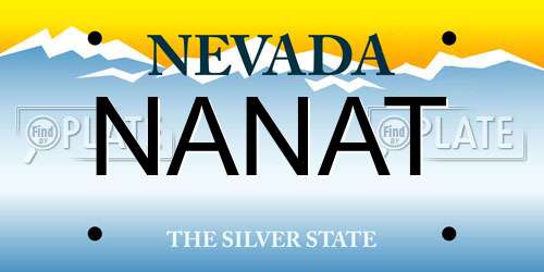 NANAT Nevada License Plate