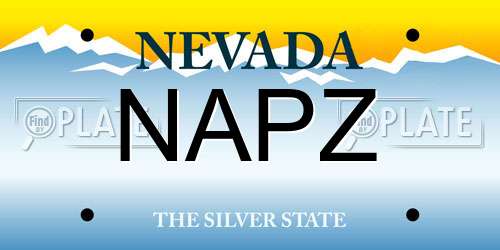 NAPZ Nevada License Plate