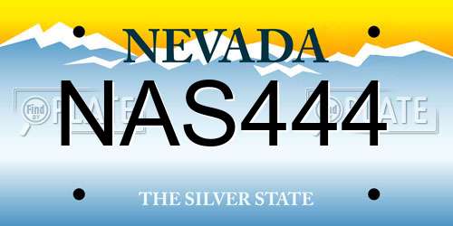 NAS444 Nevada License Plate