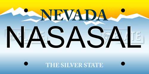 NASASAL Nevada License Plate