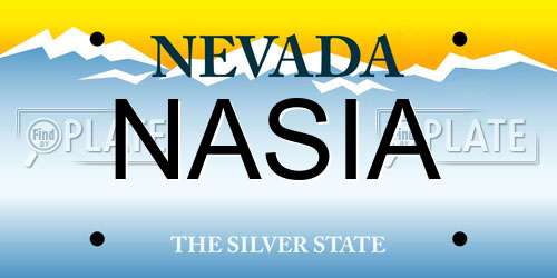 NASIA Nevada License Plate