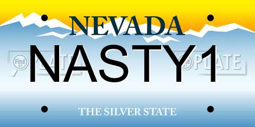 NASTY1 Nevada License Plate