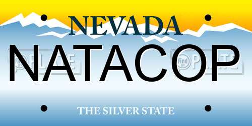 NATACOP Nevada License Plate