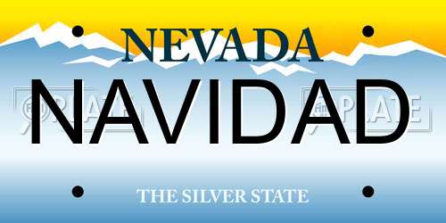 NAVIDAD Nevada License Plate