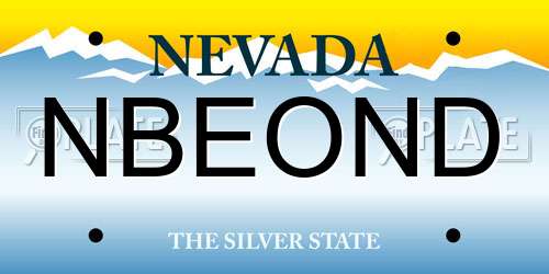 NBEOND Nevada License Plate