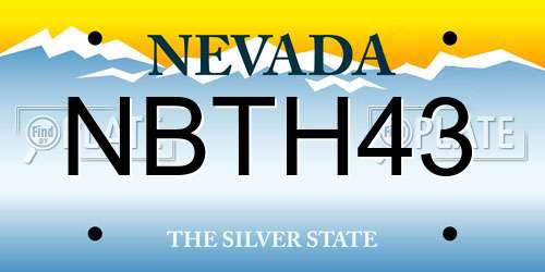 NBTH43 Nevada License Plate