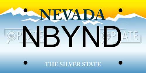 NBYND Nevada License Plate