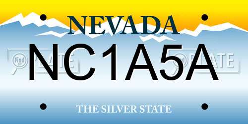 NC1A5A Nevada License Plate