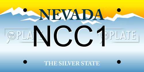 NCC1 Nevada License Plate