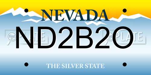ND2B2O Nevada License Plate