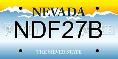 NDF27B Nevada License Plate