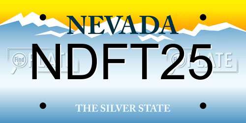 NDFT25 Nevada License Plate