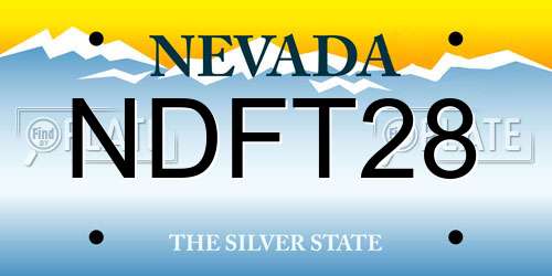 NDFT28 Nevada License Plate